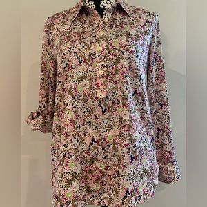 Ann Taylor Speckled Long Sleeve Blouse